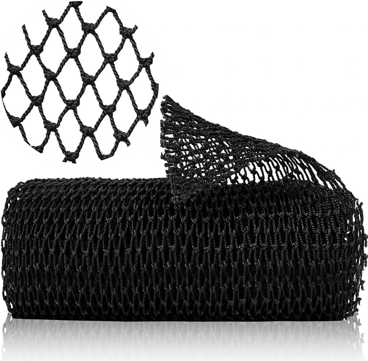 Lange badspons 80 cm - luffa-spons - handgeknoopt nylon - effectieve huidreiniging - ShopVlot