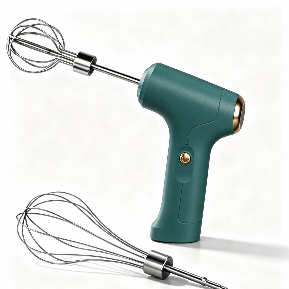 Elektrische Handmixer met 2 304 Mengbladen - Draadloze Eierklopper met 3 Snelheden - USB Oplaadbaar Keukenmixer voor Melk, Room, Eieren en Cakebeslag