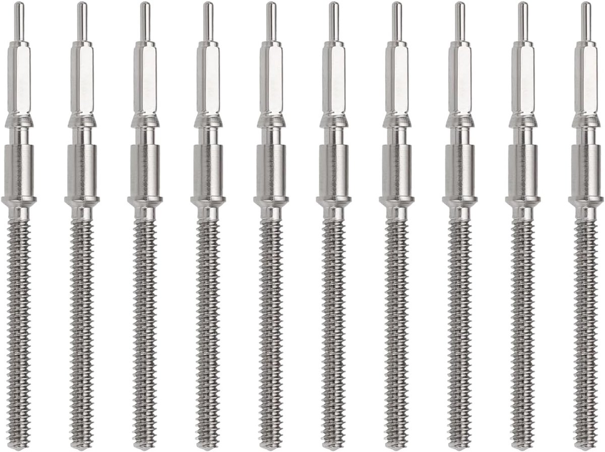 Horloge opwindsteeltjes 10 stuks - Vervangend - Geschikt voor ETA 2824-2 en Sellita SW200 - ShopVlot