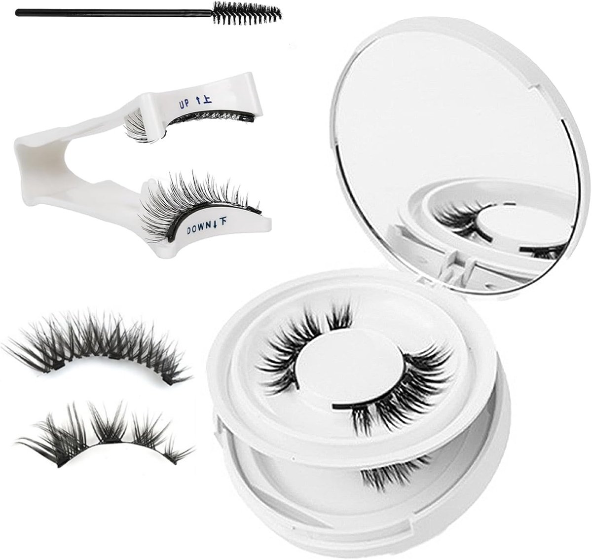 Magnetische wimperset - natuurlijke vezels - herbruikbaar - voor een natuurlijke make-up-look - ShopVlot