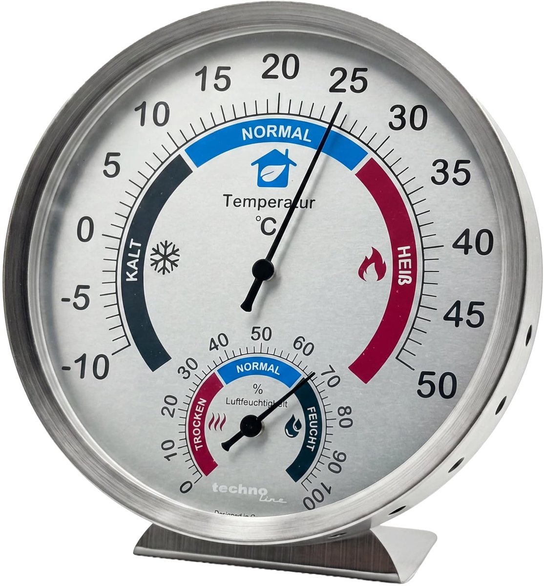 Thermo-hygrometer analoog - kamerthermometer en hygrometer - batterijloos - optimale luchtvochtigheid en temperatuur - ShopVlot