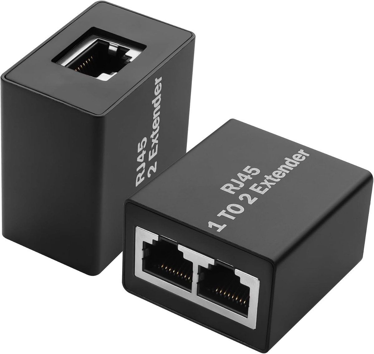 Ethernet splitter adapter - RJ45 netwerkaansluiting - 1 naar 2 poorten - ideaal voor netwerkuitbreiding - ShopVlot