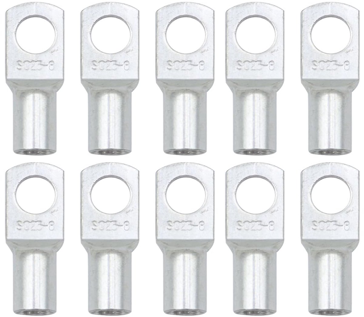 Buiseindklemmen 25 mm² M8 - SC25-8 ringkabelklemmen - 10 stuks - voor auto en motorfiets - ShopVlot