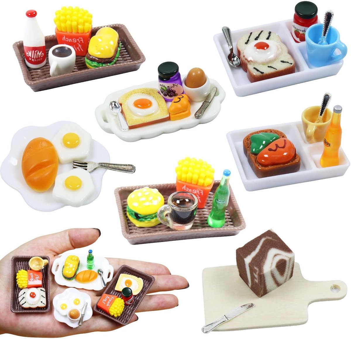 Miniatuurvoedsel poppenhuis kerst - 38-delige gnome accessoires - realistische mini keuken - ShopVlot