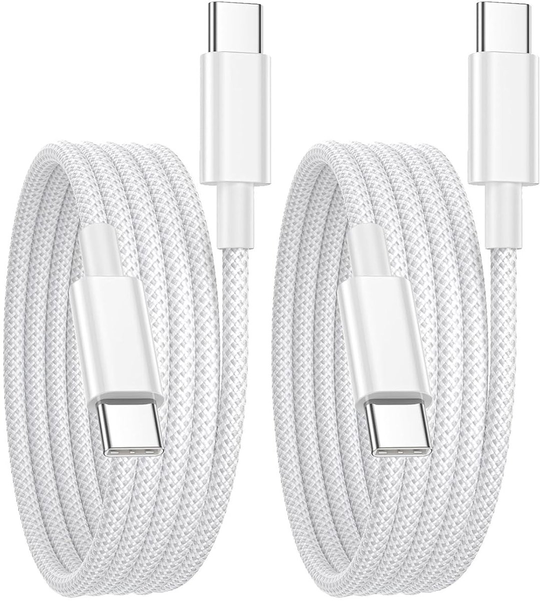 USB-kabel C 2 m 66 W - nylon gevlochten - snel opladen - ideaal voor iPhone 16 15 Pro Max - ShopVlot