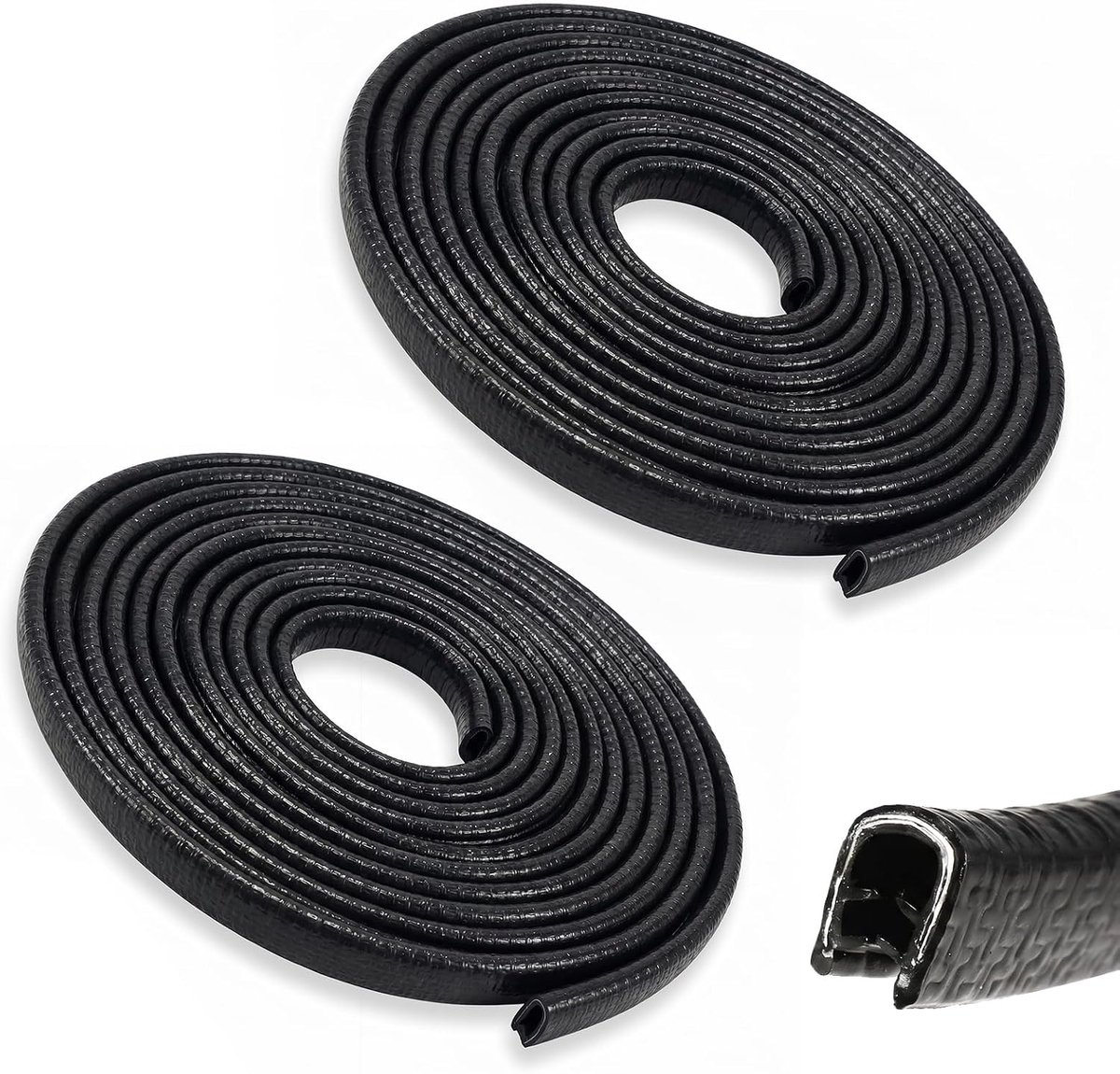 Randbescherming rubber 5 m - waterdicht en flexibel - ideaal voor autodeuren en carrosserie - voorkomt schade - ShopVlot