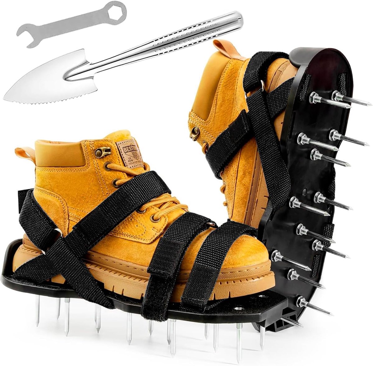 Lawn Shoes met 26 Stalen Tips - Verstelbare 900D Straps - Effectieve Grondventilator voor Alle Maten - ShopVlot