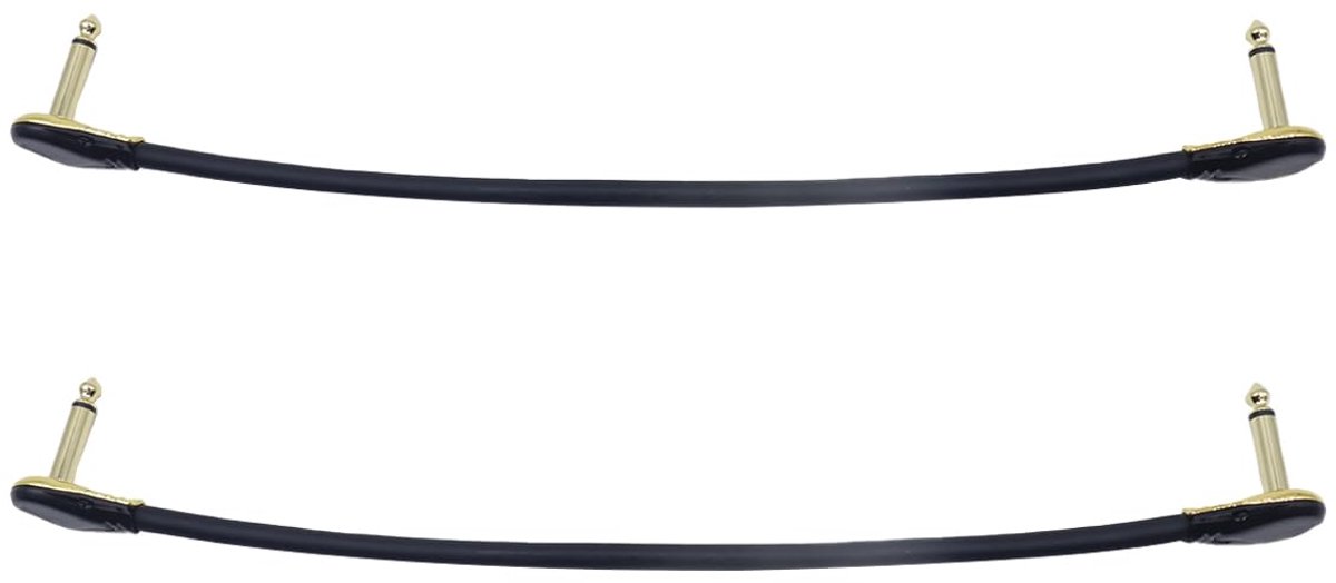 gitaarpatchkabels 30 cm - haakse connector - ruimtebesparend - ideaal voor effectpedalen - ShopVlot