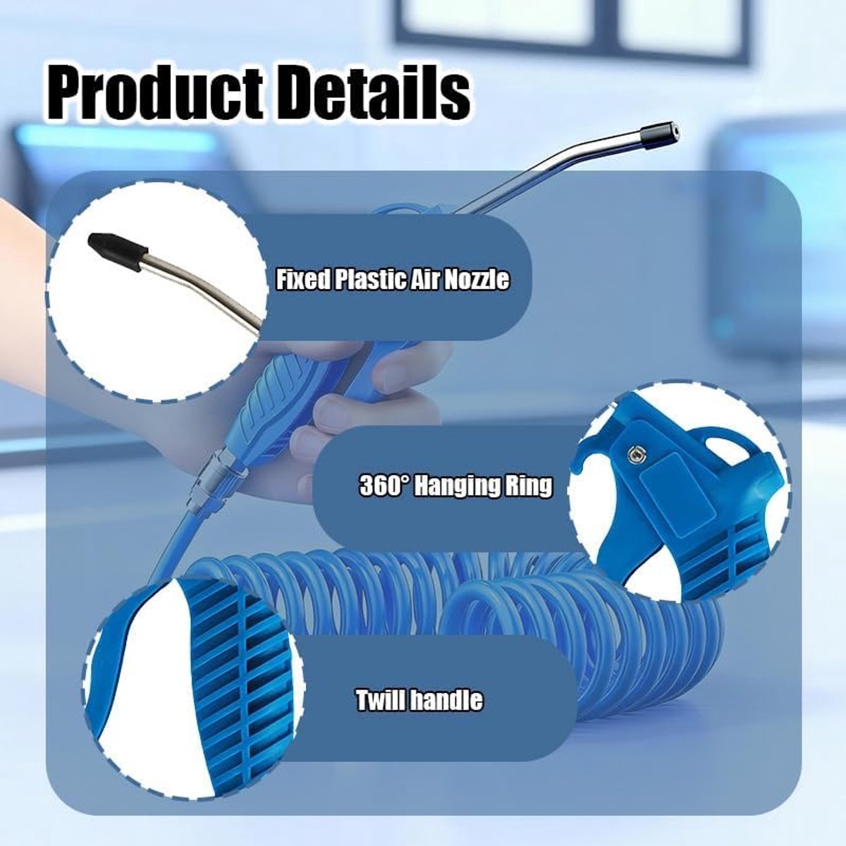 Blowgun 150 mm - composiet materiaal - maximaal 12 bar - ideaal voor professionals - ShopVlot