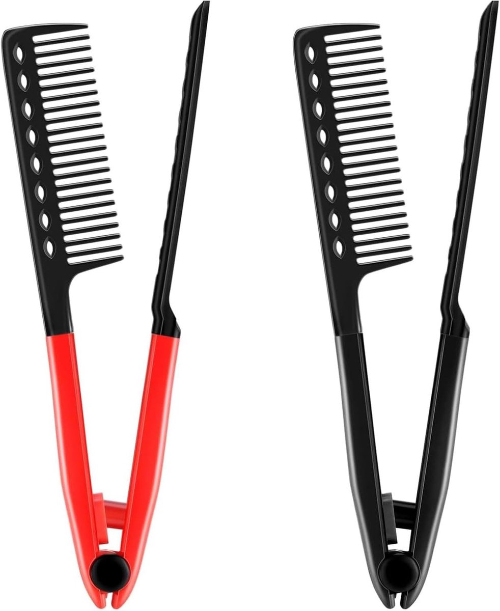 V Kam Set 2 Stuks - Hittebestendig V Vorm - Voor Stijlvol Haar - Ideaal voor Thuis en Salon - ShopVlot