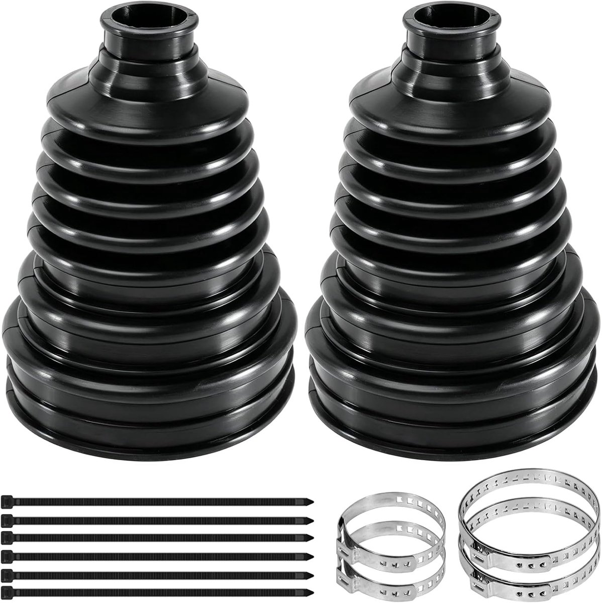 CV asmanchetten set - universeel 19-24 mm - rubber met klemmen en kabelbinders - onderhoud en reparatie - ShopVlot