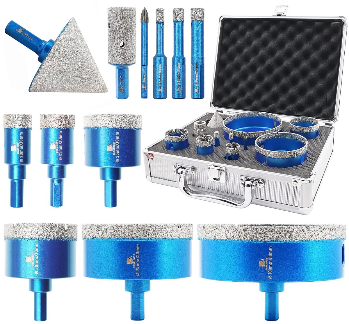 Diamant Boor Set - Diamantgatzaag Set voor Porselein en Tegels - Diverse Maten voor Precisie Boringen - ShopVlot