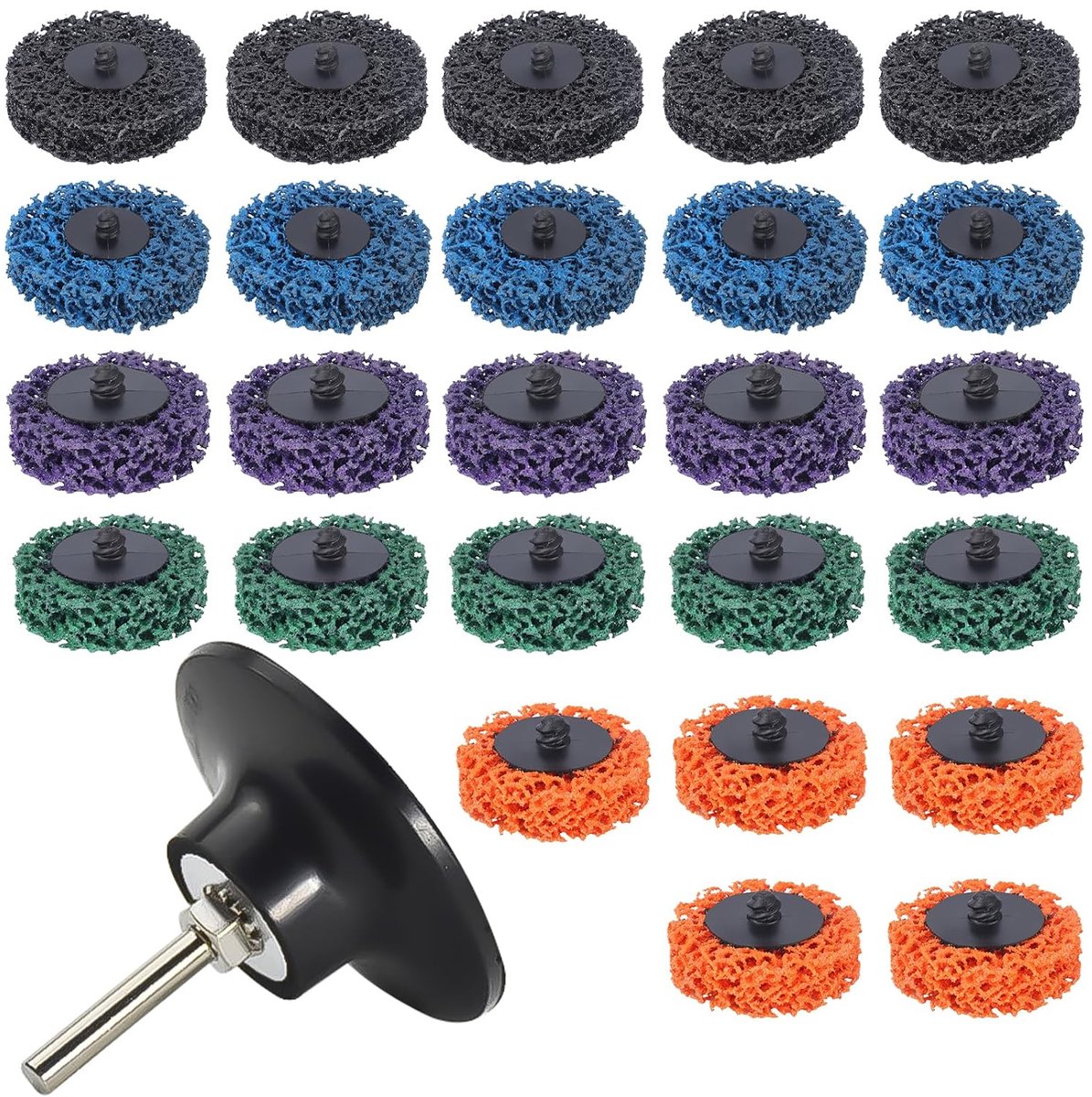 Schoonmaakdiscs 50 mm - Coarse - Voor het verwijderen van verf en roest - 25 stuks - ShopVlot