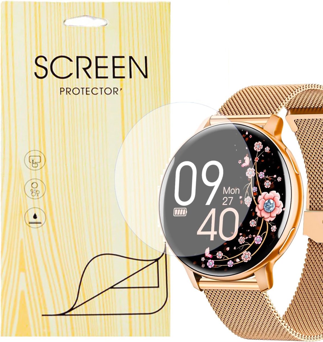 Beschermfolie voor HASAKEI Smartwatch 1,39 inch - Zachte film - 6 stuks - Ideale bescherming - ShopVlot