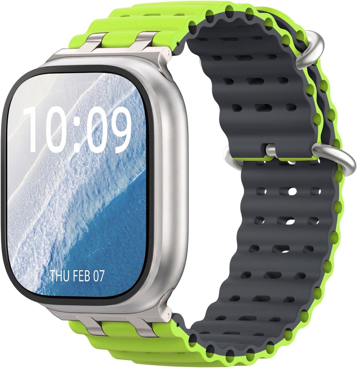 Sportarmband voor Apple Watch 49mm/46mm/45mm/44mm/42mm - Metalen plug - Voor vrouwen en mannen - ShopVlot