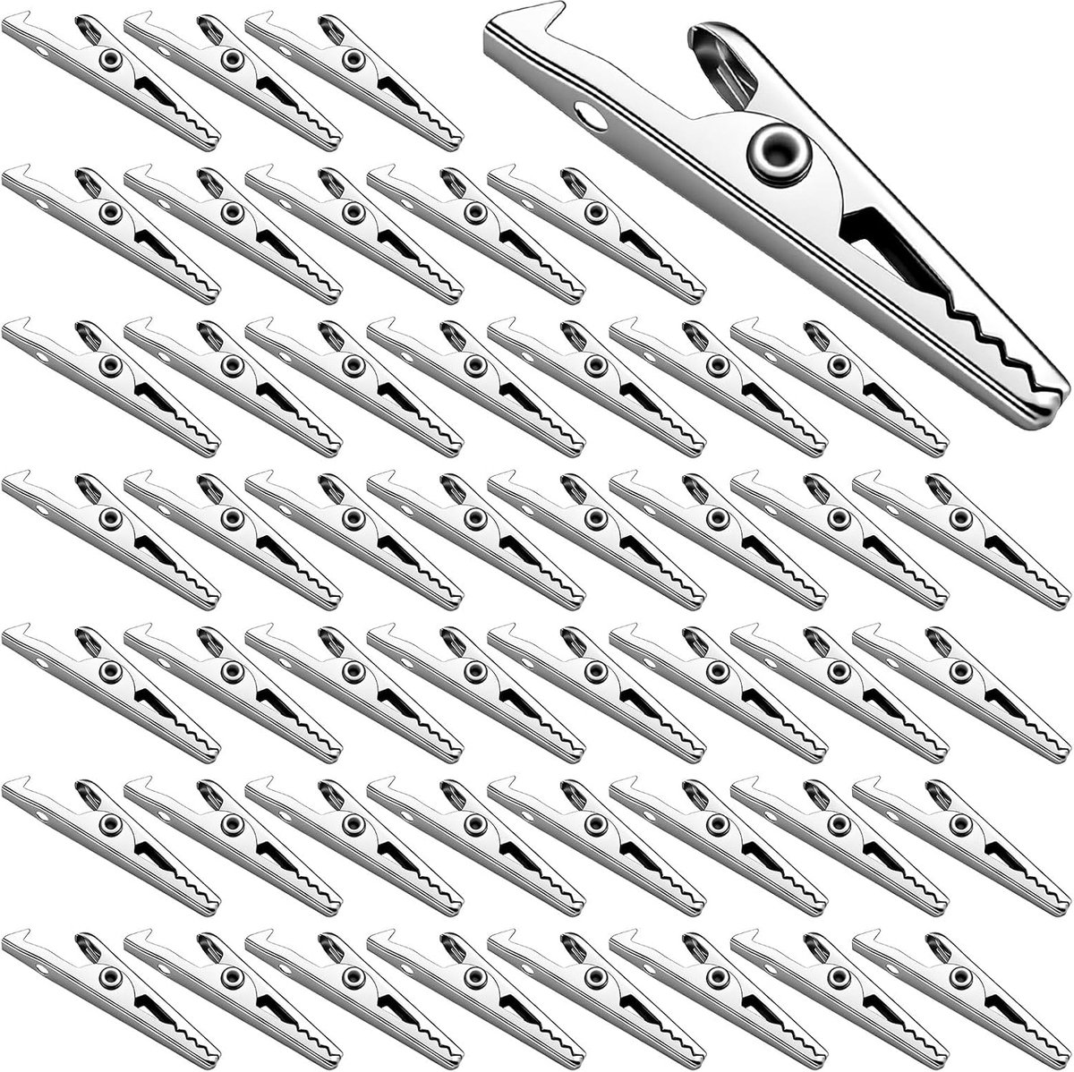 Krokodillenklemmen 3,2 cm - metalen clips - roestvrij - ideaal voor elektriciens - ShopVlot