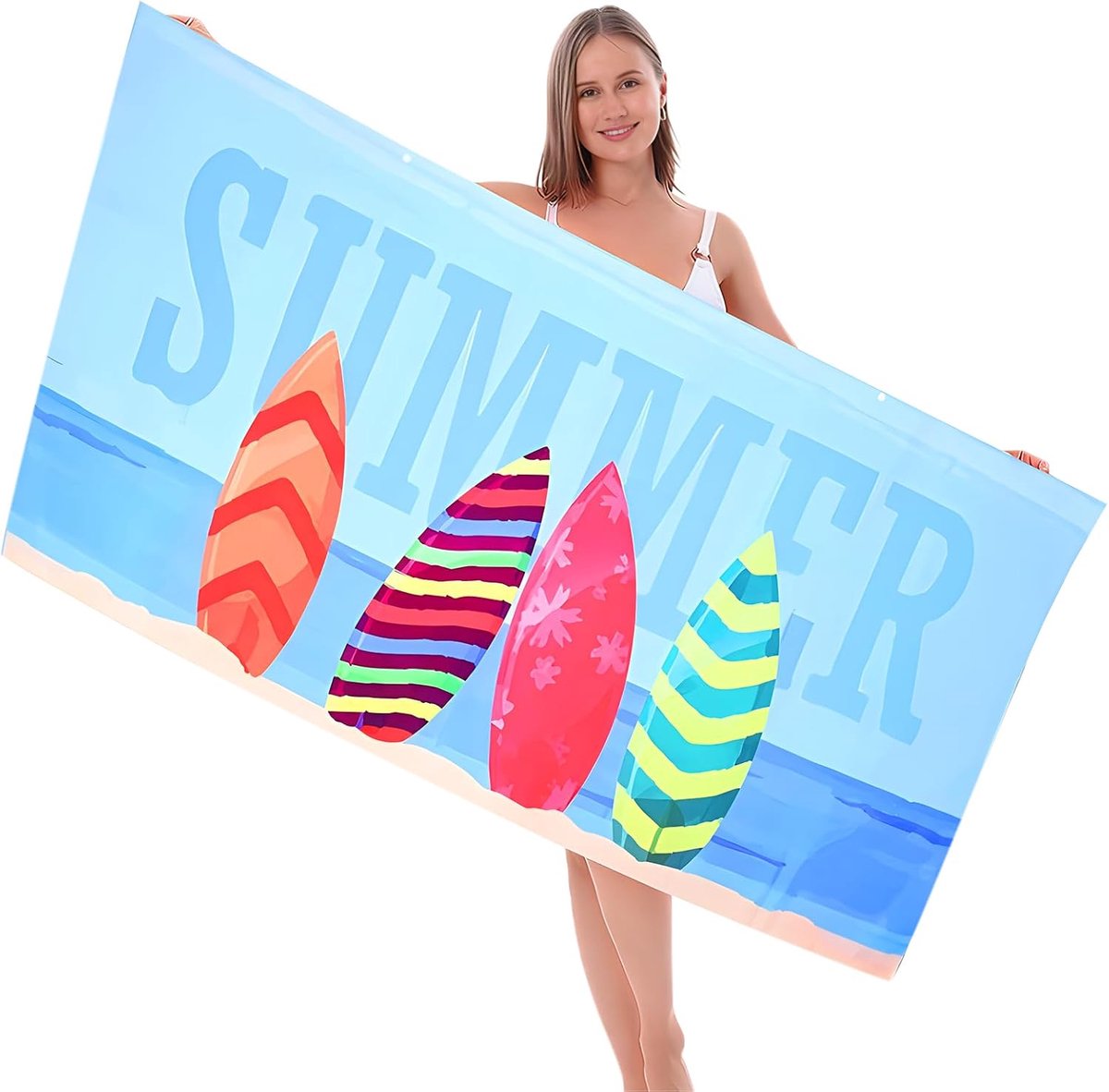 Microvezel Badhanddoek 150 x 70 cm - Lichtgewicht Strandhanddoek - Sneldrogend - Ideaal voor strand en zwembad - ShopVlot