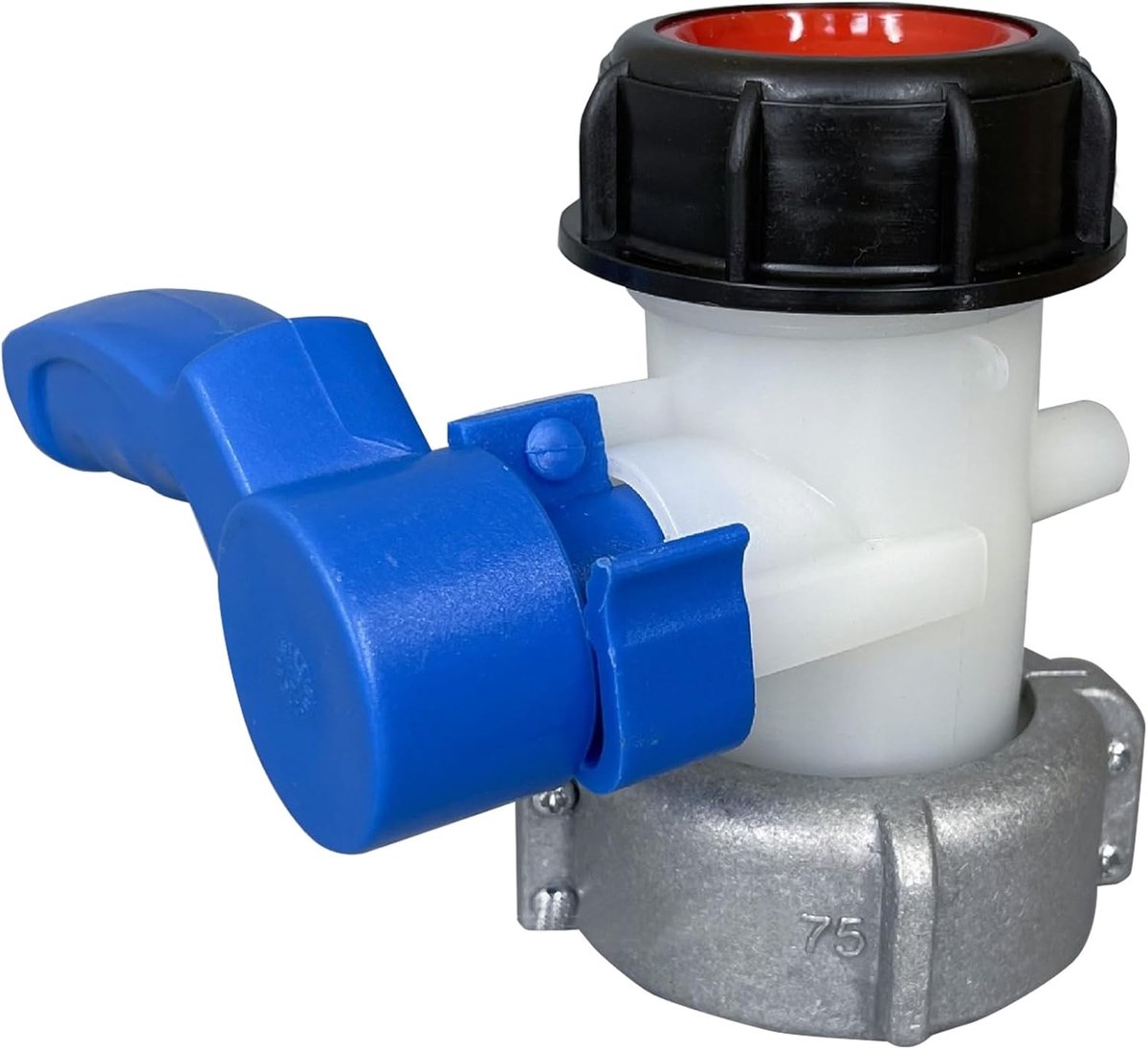 Tankadapter DN50 (75mm) - S60 x 6 IBC Kraan - Kunststof en Aluminium - Veilig en waterdicht - ShopVlot
