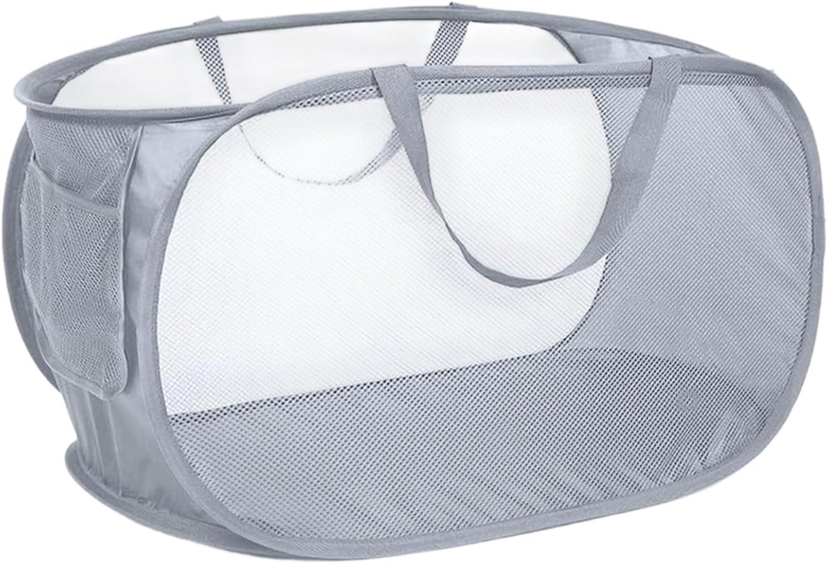 Wasmand 75 liter - opvouwbaar ontwerp - ademend polyester - ideaal voor badkamer en reizen - ShopVlot