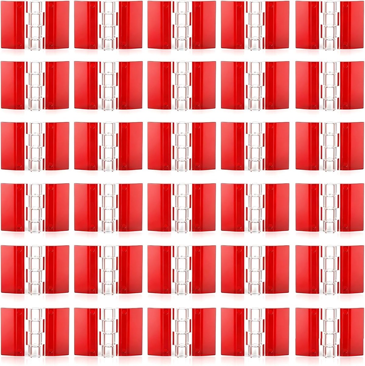 Acryl scharnieren 30 stuks - zelfklevend - 3,4 x 2,5 cm - ideaal voor meubels en display - ShopVlot