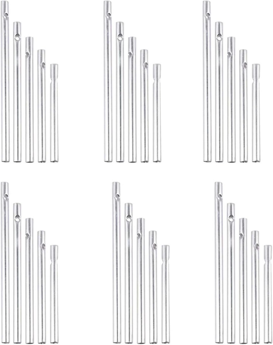 Aluminium Windgong Buizen - 30 Stuks Voor Buiten, Balkon en Tuin - Voor Klokken en Creatieve Decoratie in 5 Lengtes