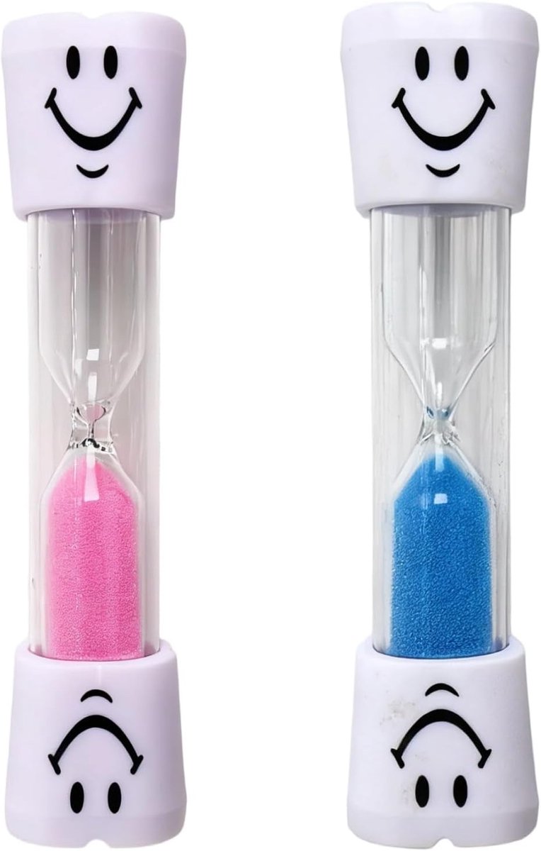Zandloper Set 2-Stuks - 3 Minuten - Multicolor - Leuk voor Peuters - ShopVlot