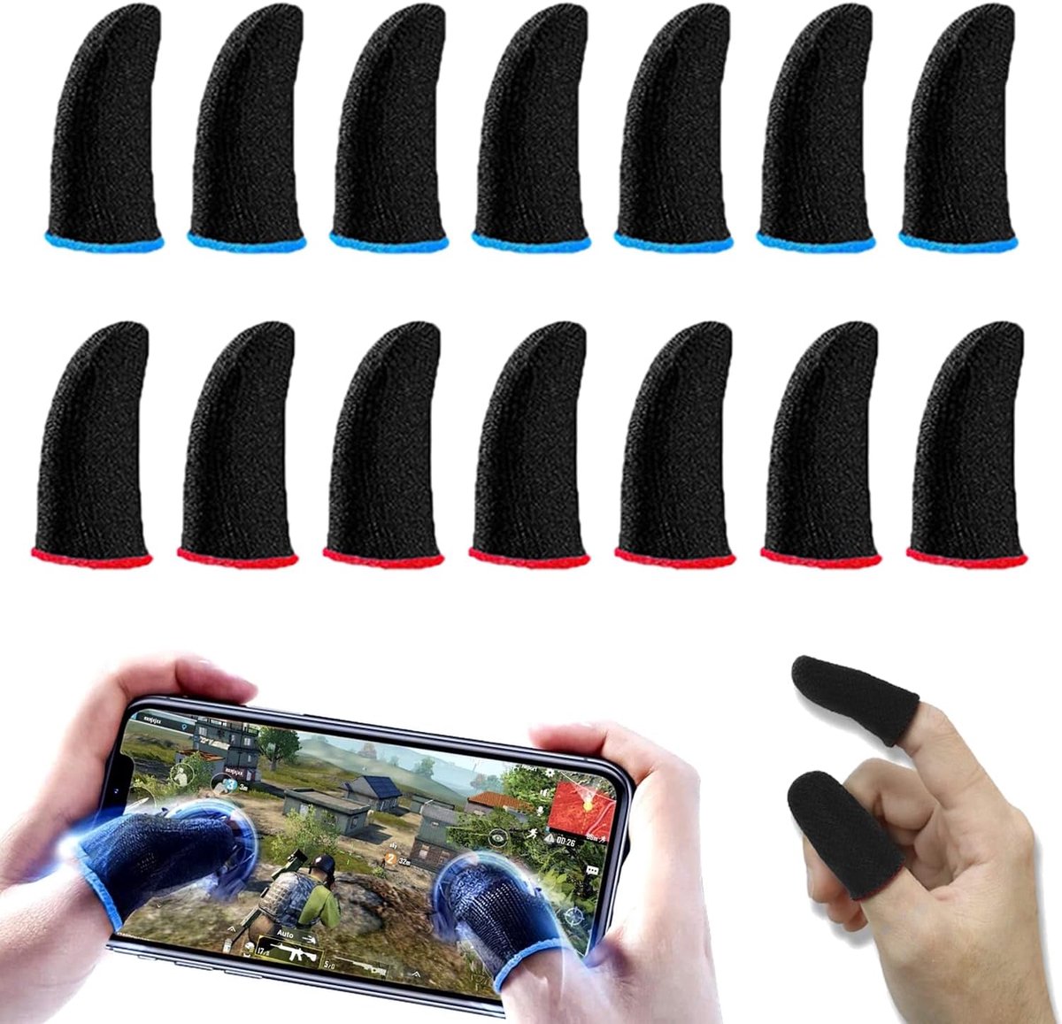 Mobiel spelvingersleeves 40 stuks - hoge gevoeligheid - antislip en zweetbestendig - betere controle tijdens gamen - ShopVlot