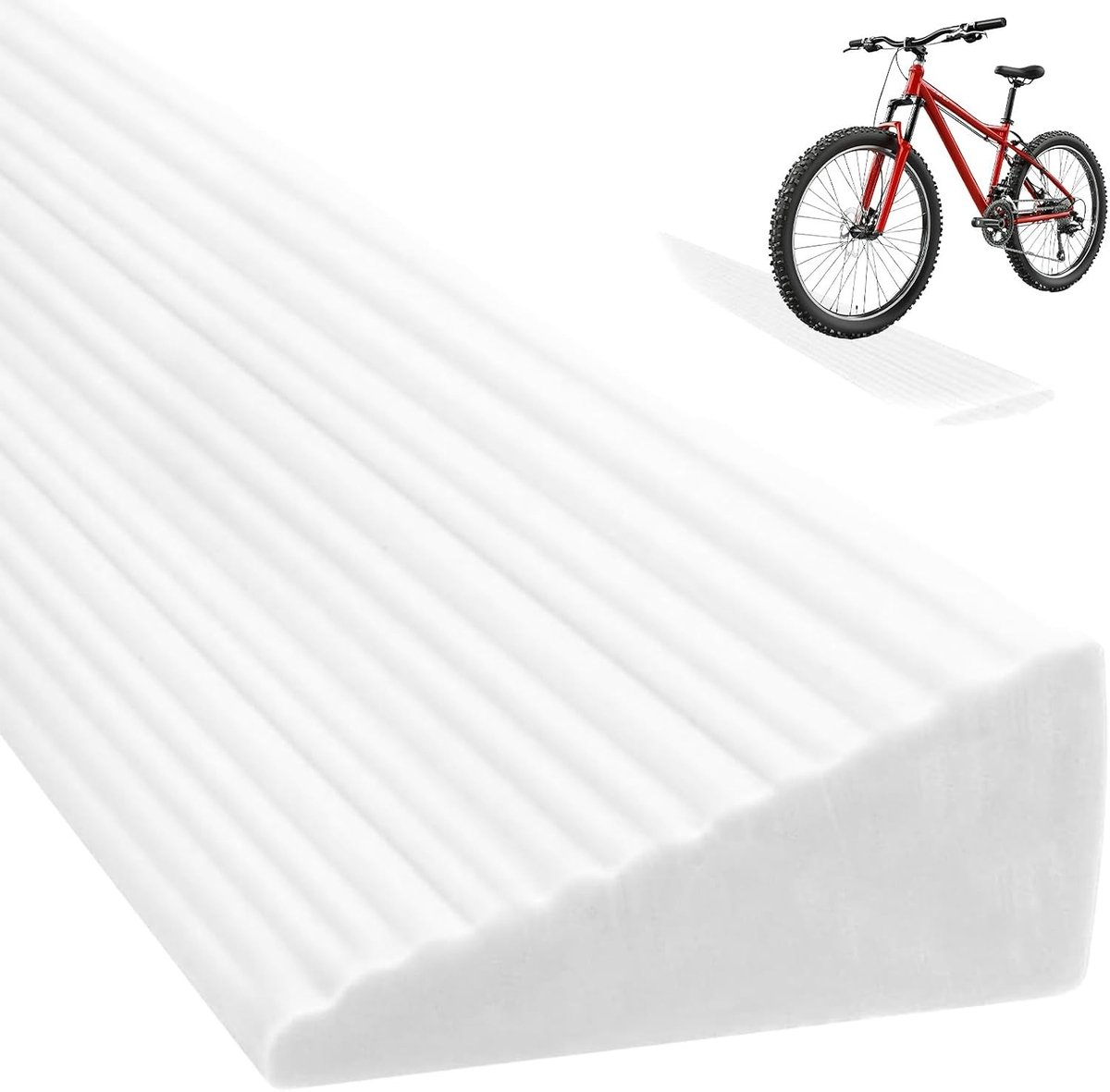 Drempel van 1.5 cm voor meubels en robotstofzuigers, 500 kg draagvermogen, 100 x 5.5 cm, wit