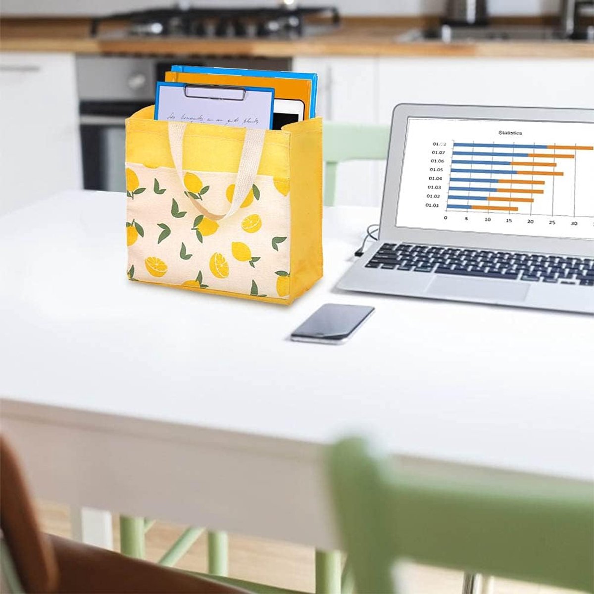 Stofftaschen Klein 22Cm - Faltbare Baumwolltaschen - Met Handvat - Ideaal voor Winkelen - ShopVlot