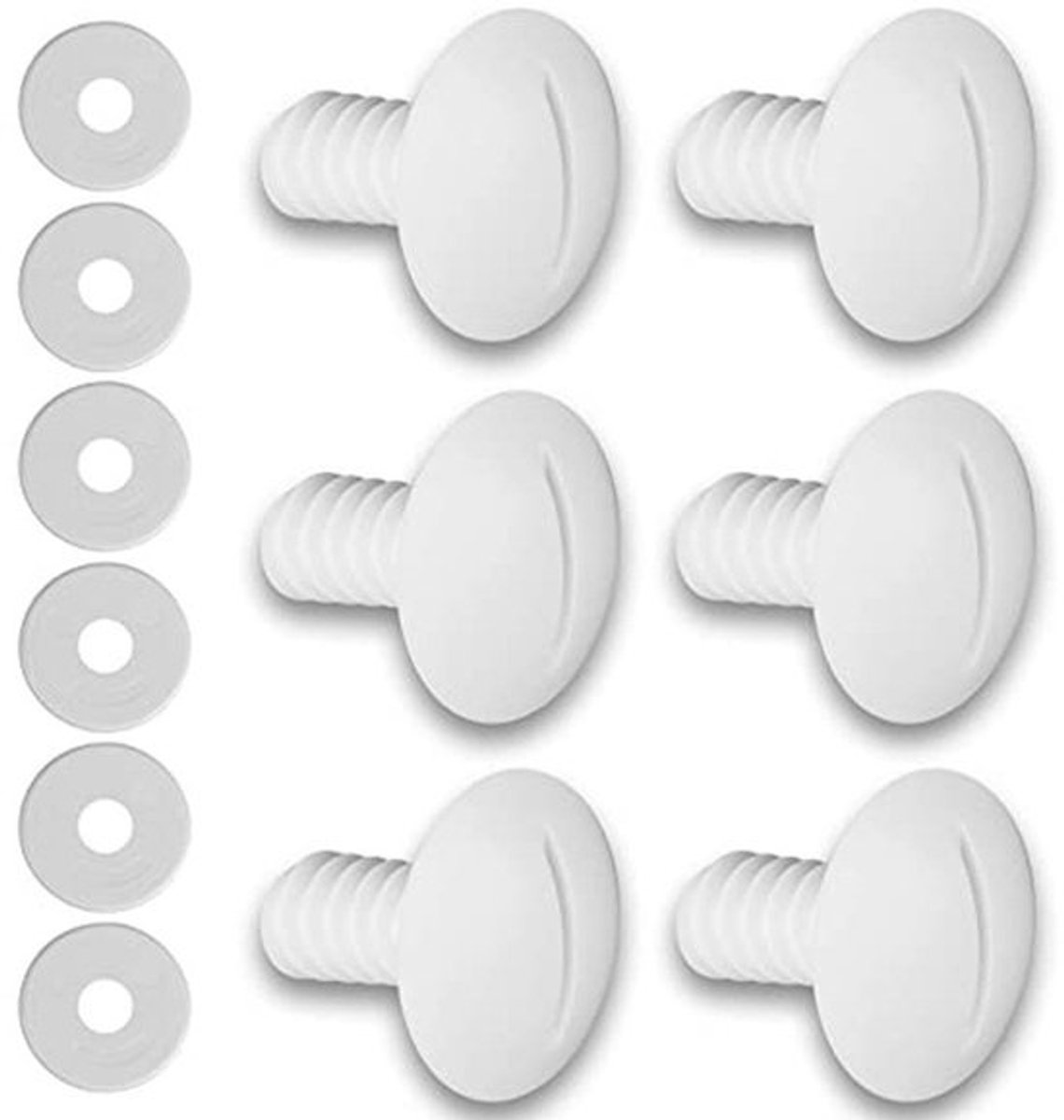 Kunststof wielschroef - geschikt voor Polaris 180/280 zwembadreiniger met extra ringen 6 stuks vervangende onderdelen voor C55 C-55 zwembadreiniger, wit
