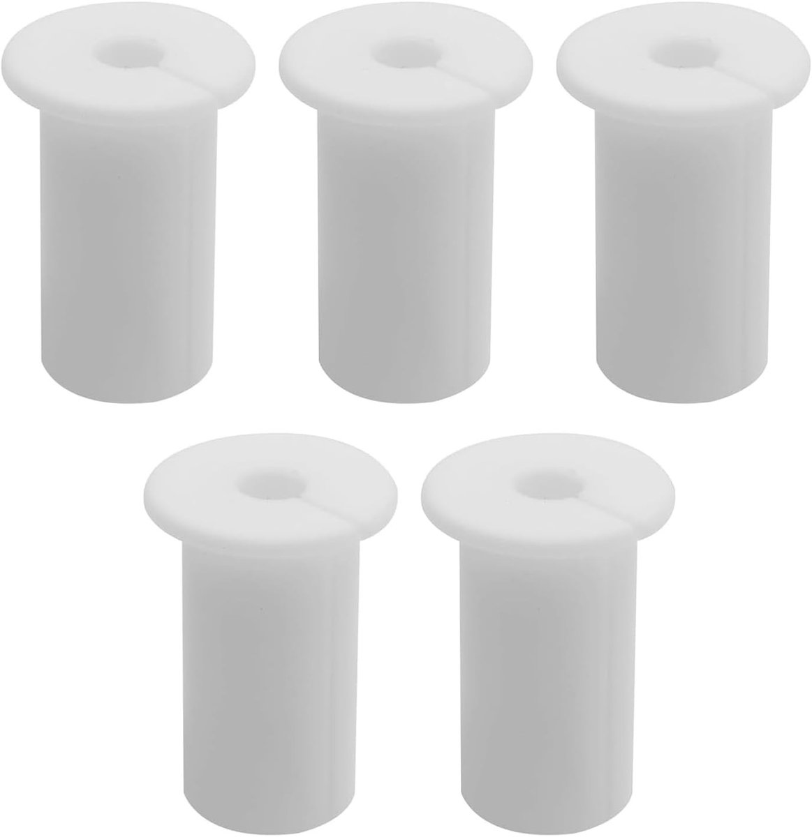 Set van 5 Wanddoorvoeren voor Kabels met 2.54 cm en 1 Inch Wandgaten, Ideaal voor Ethernet en Routerverbindingen, Wit