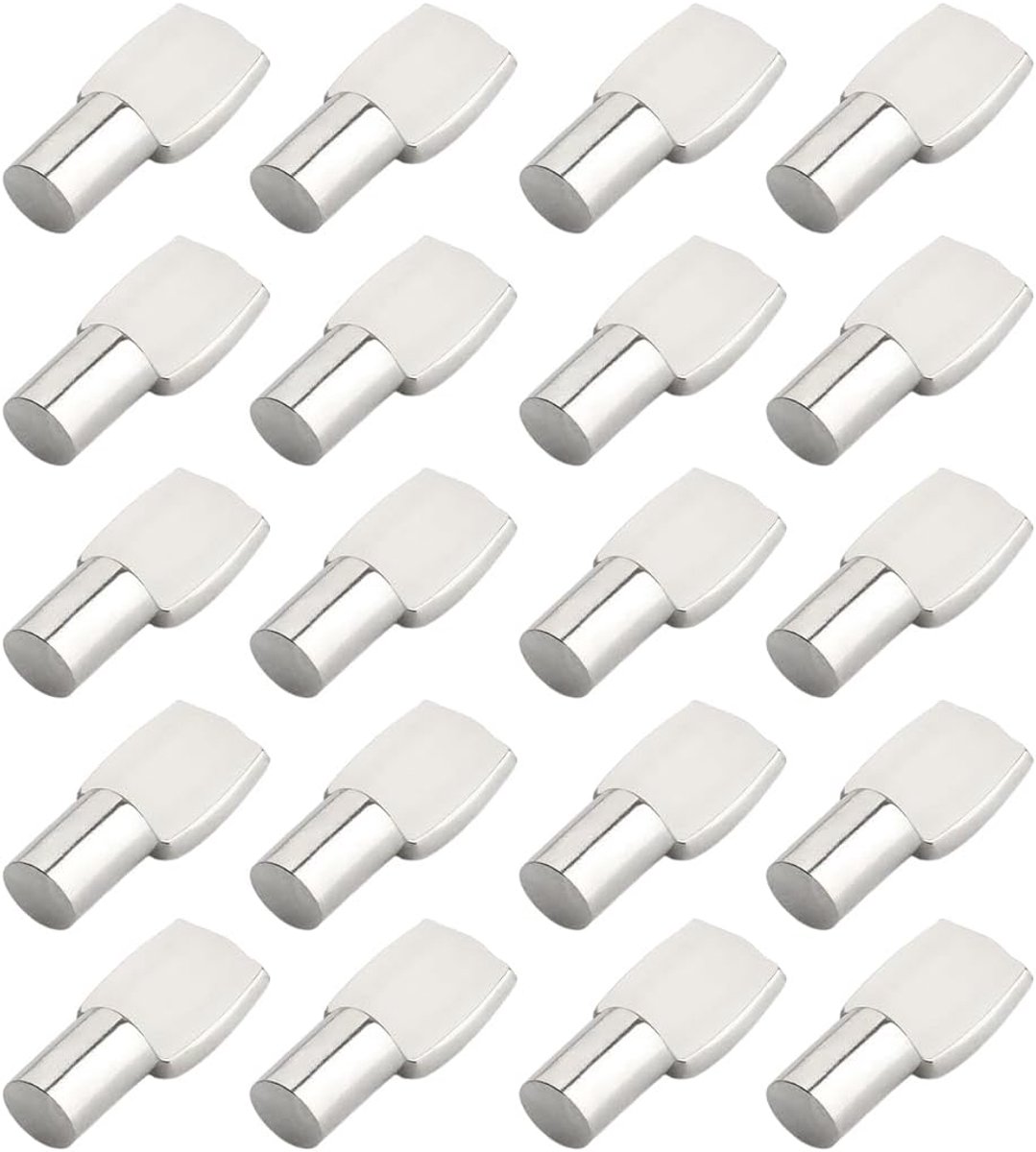 Plankklemmen 20 stuks - metalen plankhouder - 5 mm x 19 mm - ideaal voor kasten en meubels - ShopVlot