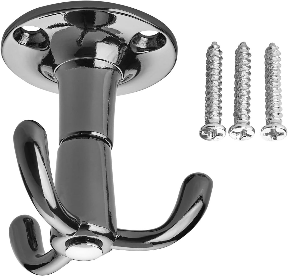 Kledinghaak set van 5 - draaibare aluminium - 3 haken - ideaal voor plafonddmontage - ShopVlot