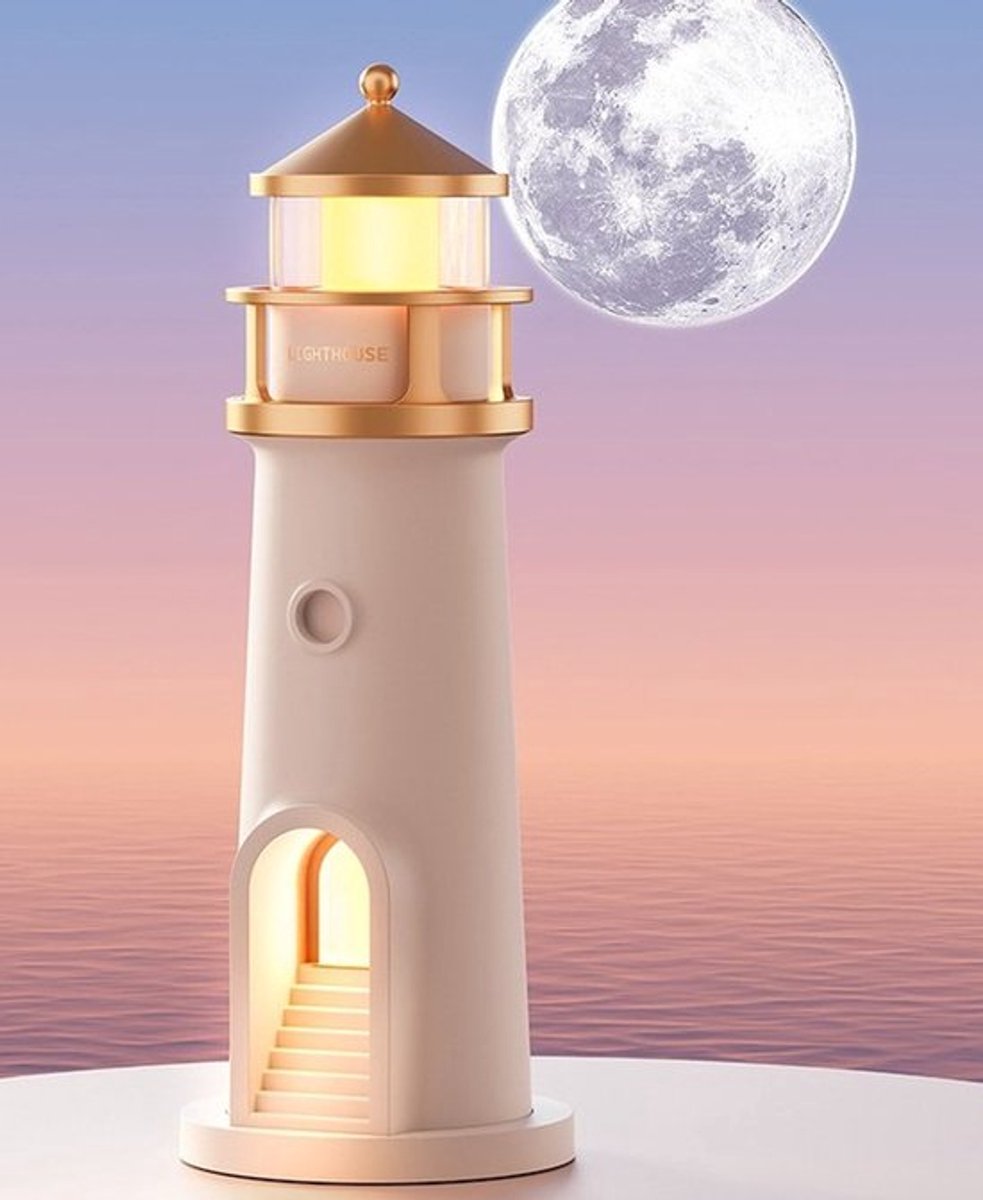 Maanlicht Vuurtoren Projectie Bureaulamp Bluetooth Luidspreker Menselijk Lichaamssensor Atmosfeer Nachtlampje Ornamenten