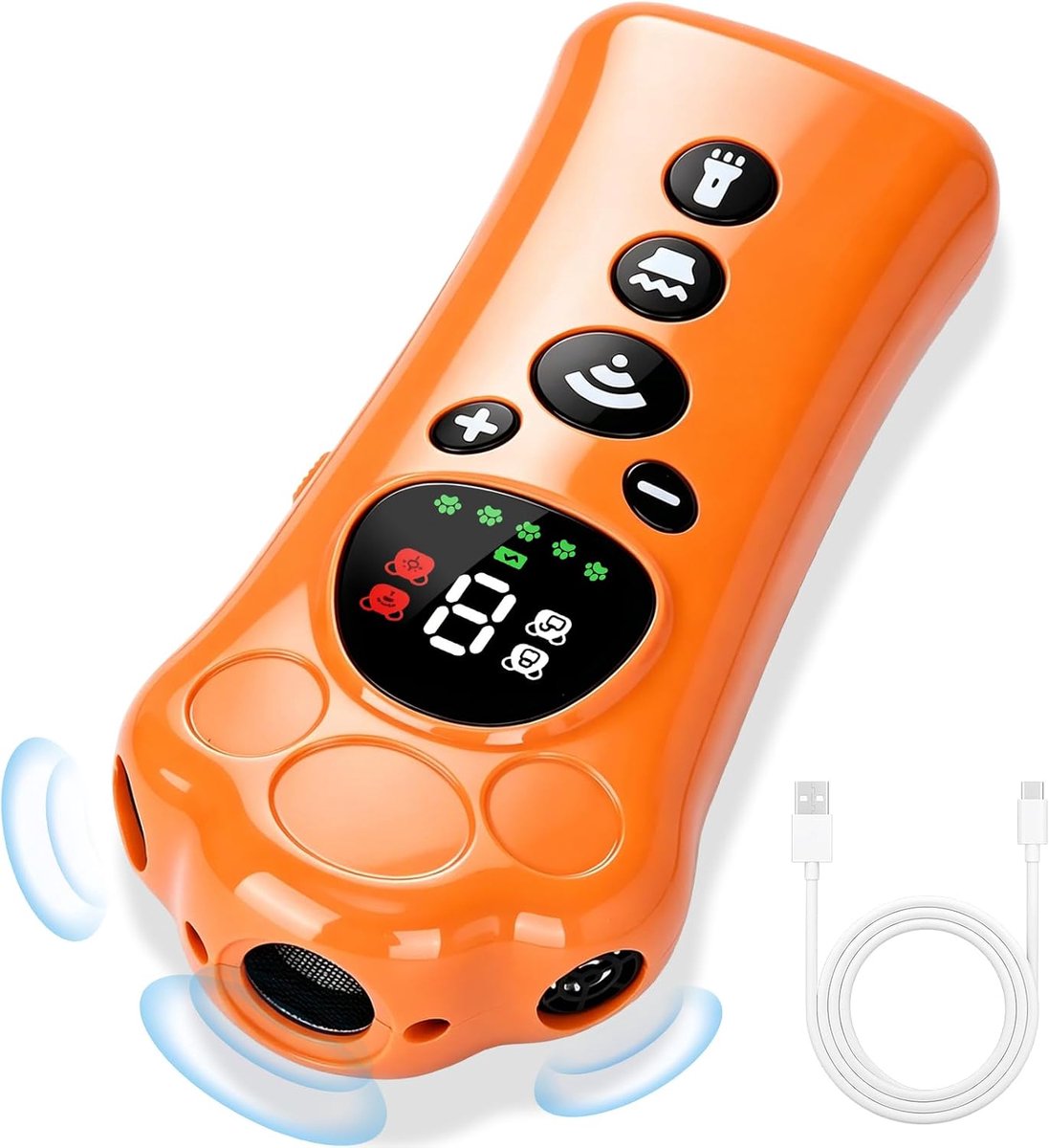 Ultrasoon anti-blafapparaat honden - 10-traps instelbaar - USB oplaadbaar - veilige training binnen en buiten - ShopVlot