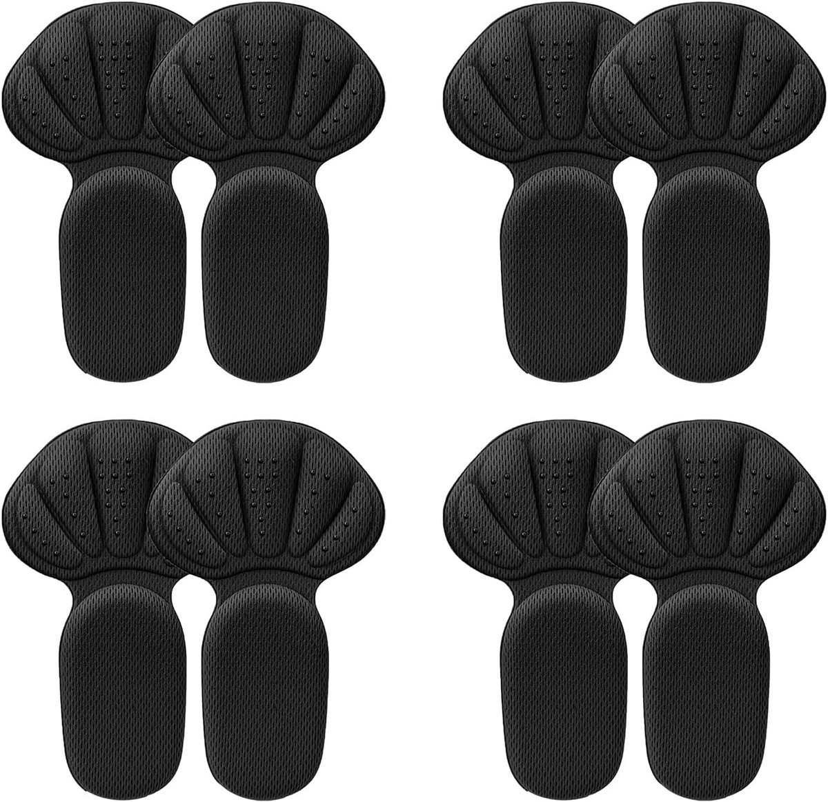 4 Stuks Hielpads voor Schoenen - 2 in 1 Schuim Hielbescherming en Grip - Plakbare Voetpads voor Sneakers, Casual Schoenen en Leren Schoenen
