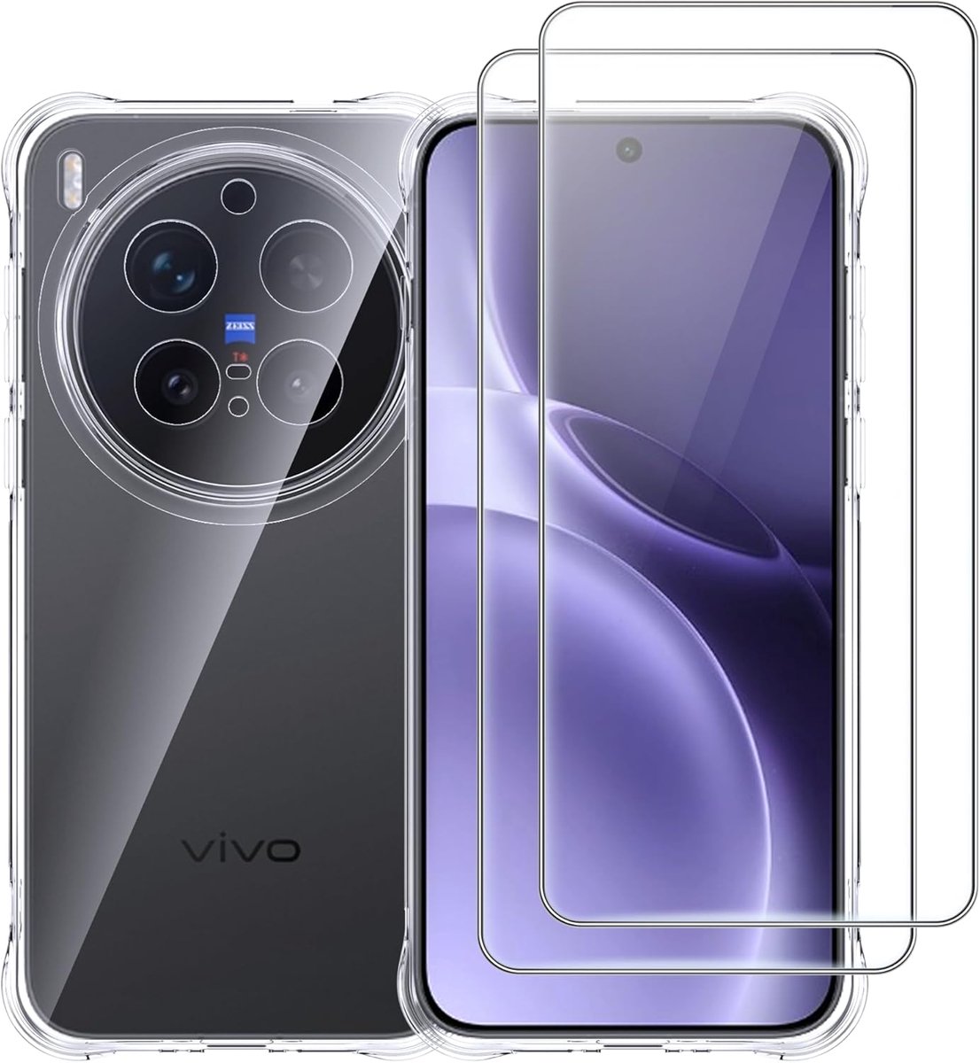Mobiel hoesje Vivo X300 Pro - ultra dun - transparant siliconen - optimale bescherming - ShopVlot