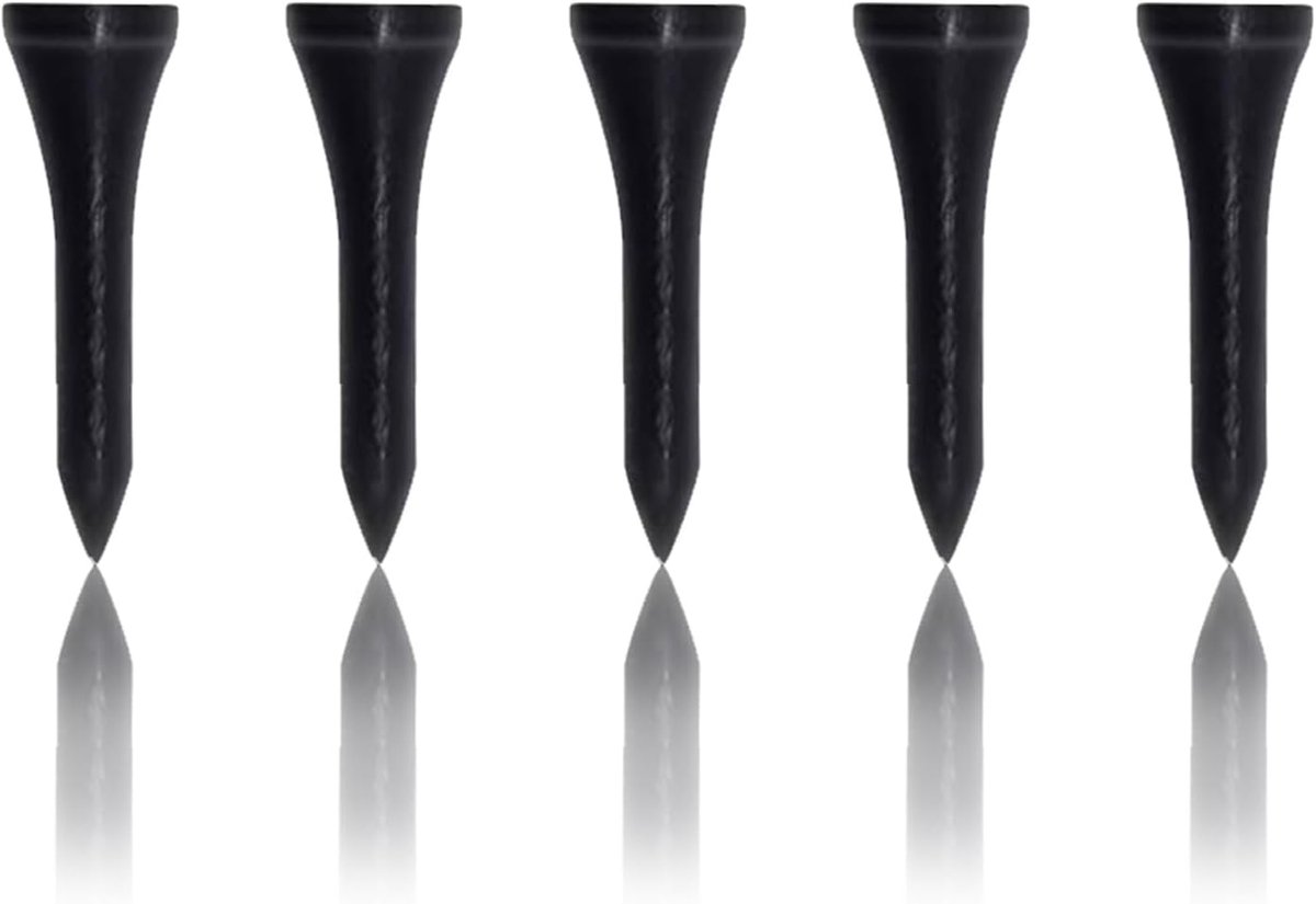 Houten Golftees 38mm - Zwart Bamboo - Biologisch afbreekbaar - Sterk en duurzaam - ShopVlot