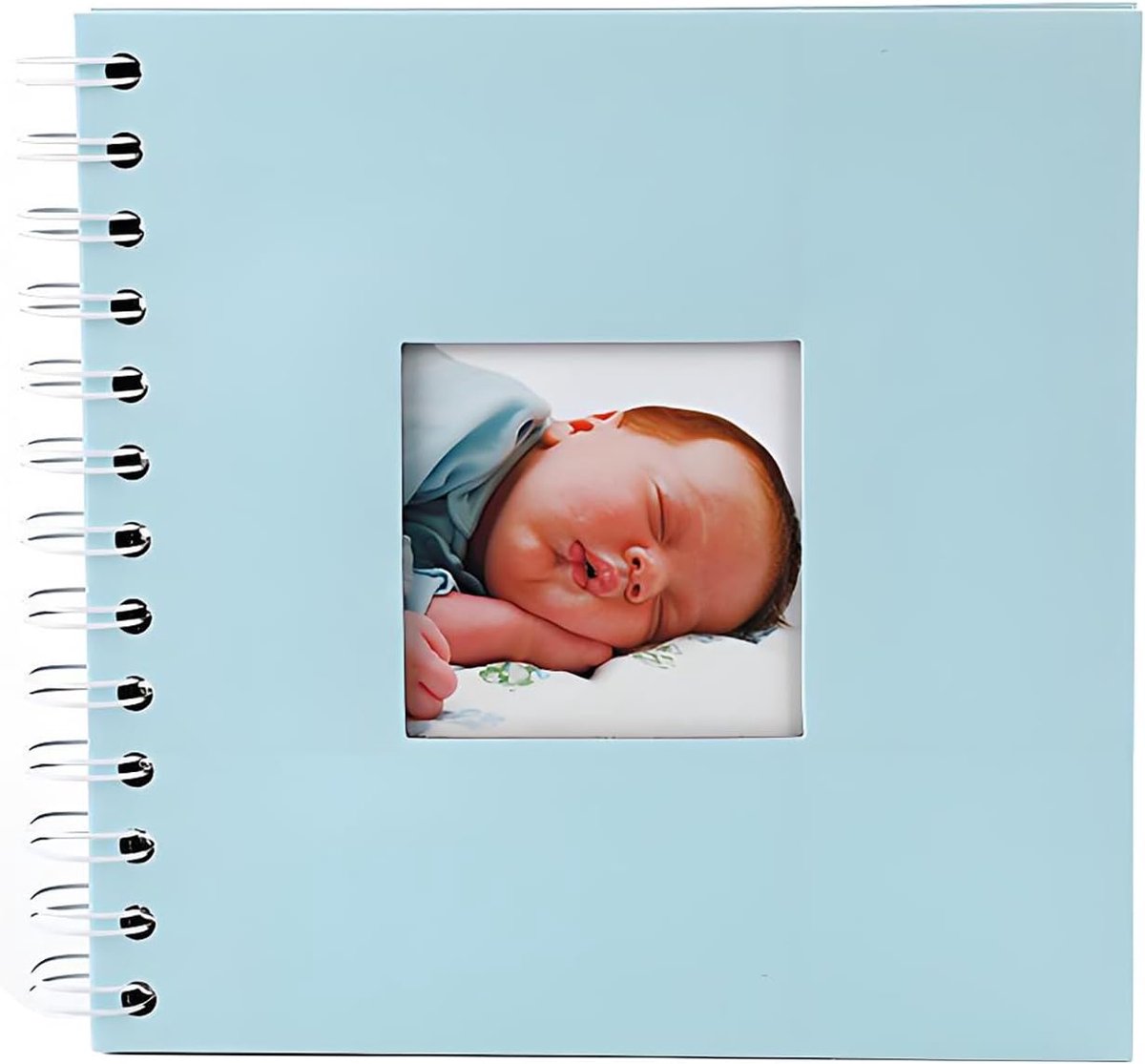 Fotoalbum 17 x 17 cm - blauwe kaft - 20 zwarte pagina's - ideaal voor bruiloften en verjaardagen - ShopVlot
