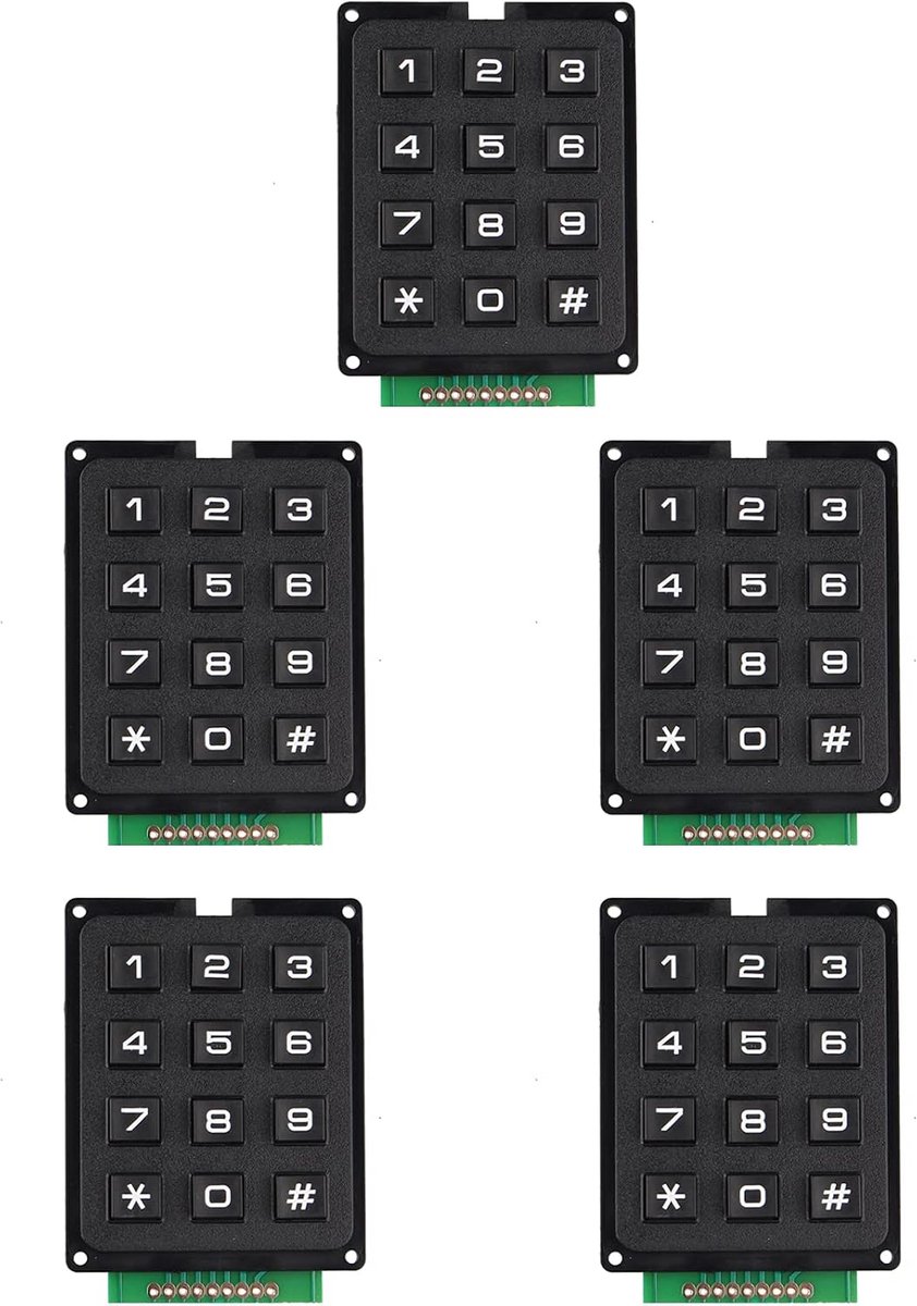 Matrix toetsenbord 4x3 - 12 toetsen - Duurzaam materiaal - Eenvoudige bediening voor Arduino - ShopVlot