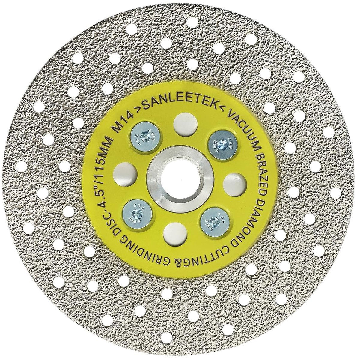 Diamond Cutting Disc, 115 mm, Vacuum Brazed, Double-Sided Diamond Disc for Marble, Granite, Concrete, Porcelain Tiles - ShopVlot
