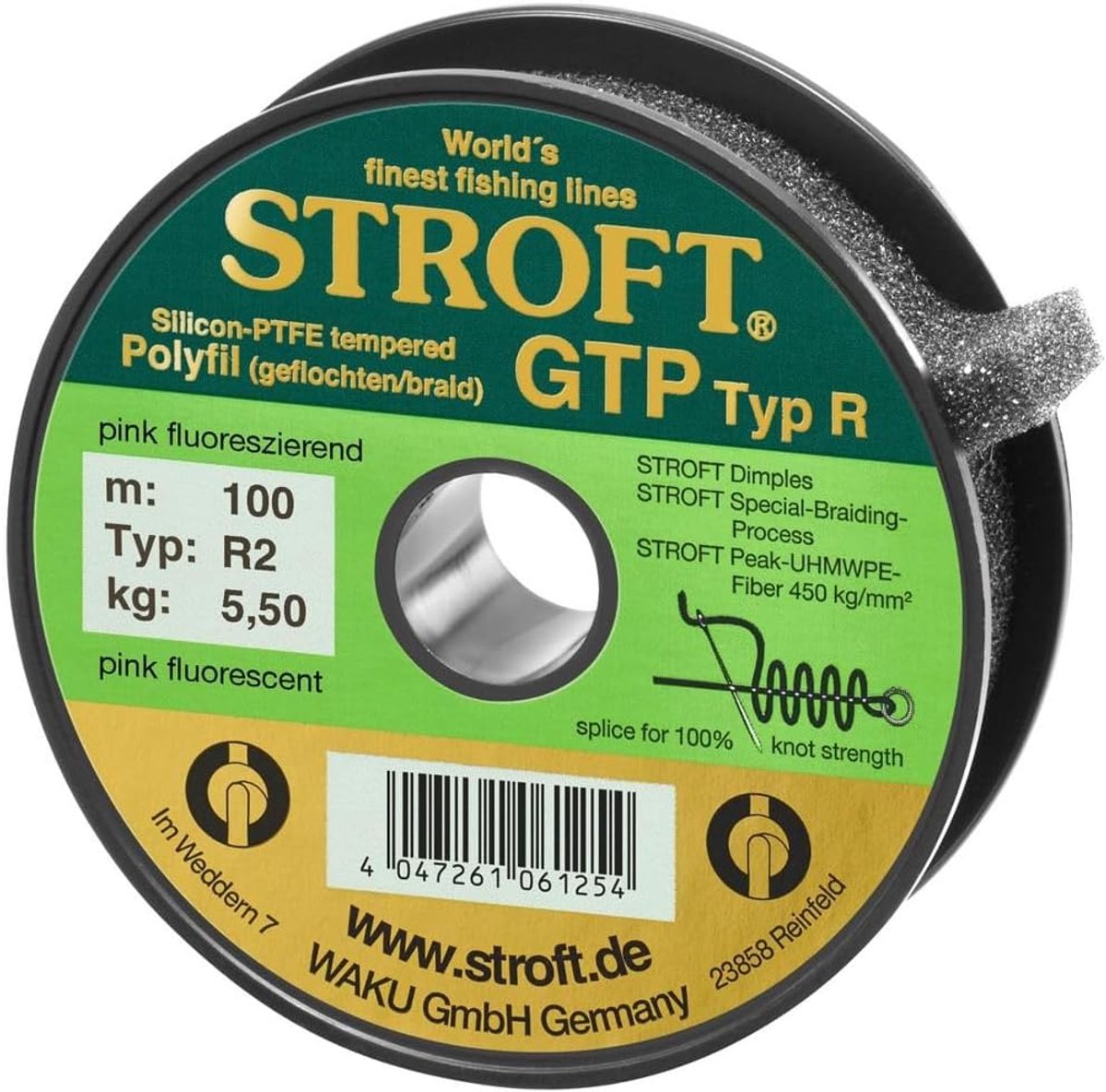 WAKU Line STROFT GTP Type R Braided 100 m pink fluorescent - ShopVlot