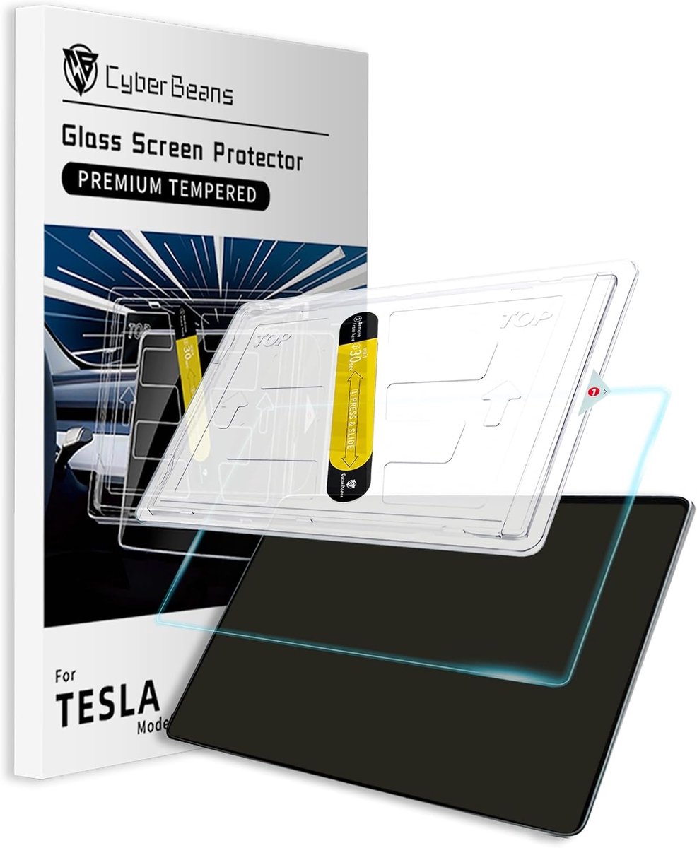 15.4" Screen Protector for Tesla Model 3 Highland 2024-2026 and Model y Juniper 2025, Tempered Glass Accessories - ShopVlot