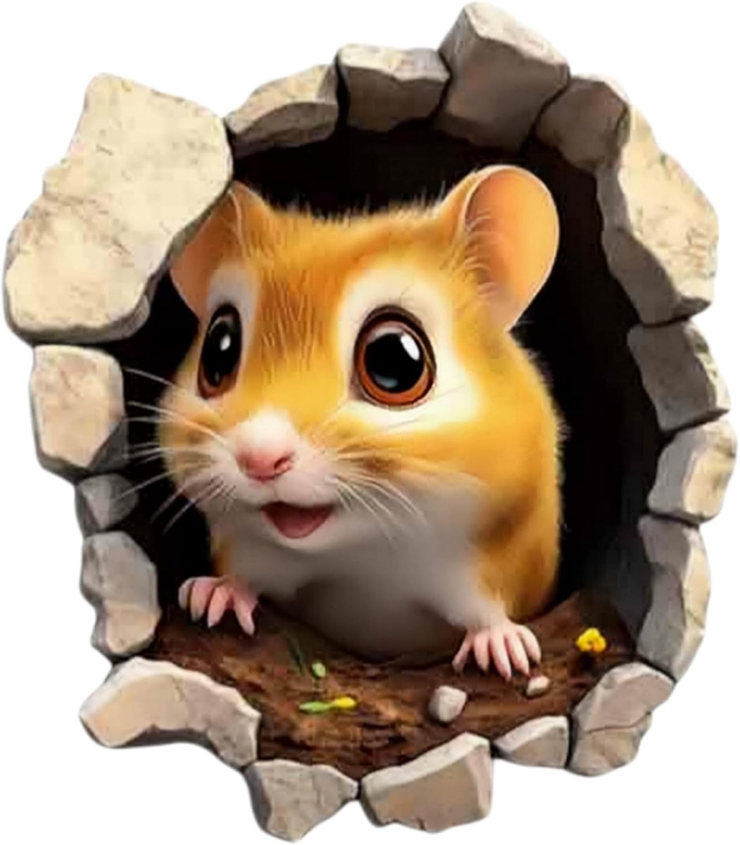 5,5 inch hamstersticker - waterdichte glanzende autostickers, autostickers, bumperstickers voor voertuigen voor - ShopVlot