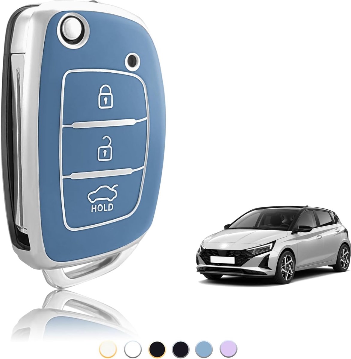 Key Case TPU, Car Key Case Small Size Fit For Hyundai i10 i20 i30 i20n ix20 ix35 Santa Fe Tucson Elantra Accent - ShopVlot