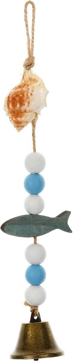 1Pc Kust Vis Shell Bell Houten Wind Chime voor Strand Badkamer - ShopVlot