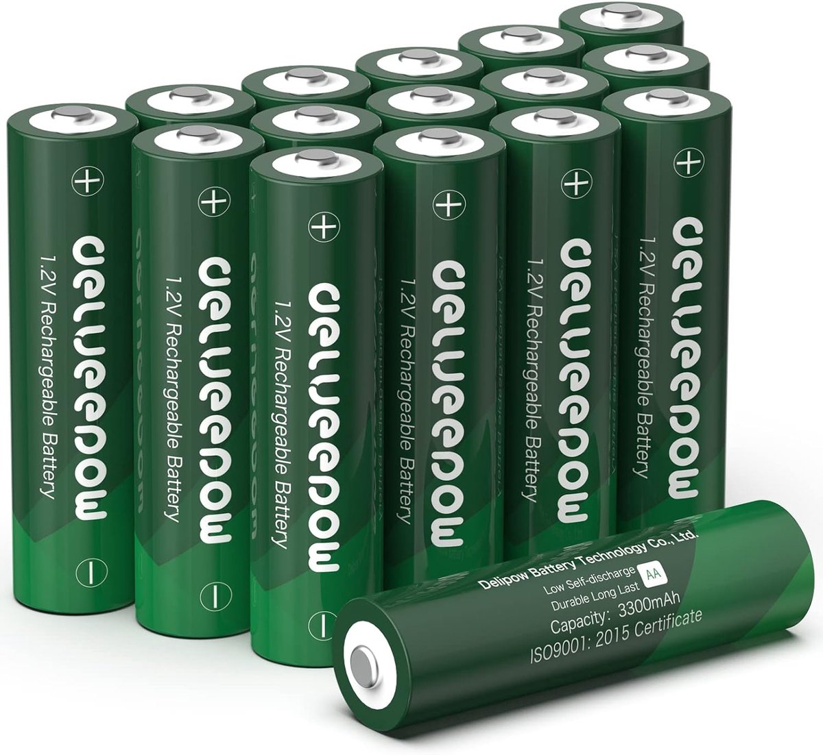 Batteries AA 3300 mAh batteries, 16 pieces, rechargeable high capacity, 1200 cycles, 1.2 V 16 pieces batteries - ShopVlot