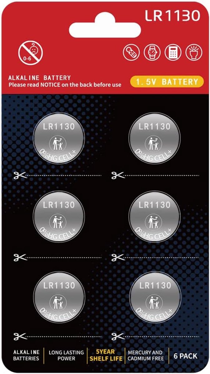 AG10 Battery LR1130 Battery L1131f Battery L1131c SG10 389 189 1.5V Long-lasting Alkaline Button Cell Batteries 【5 - ShopVlot