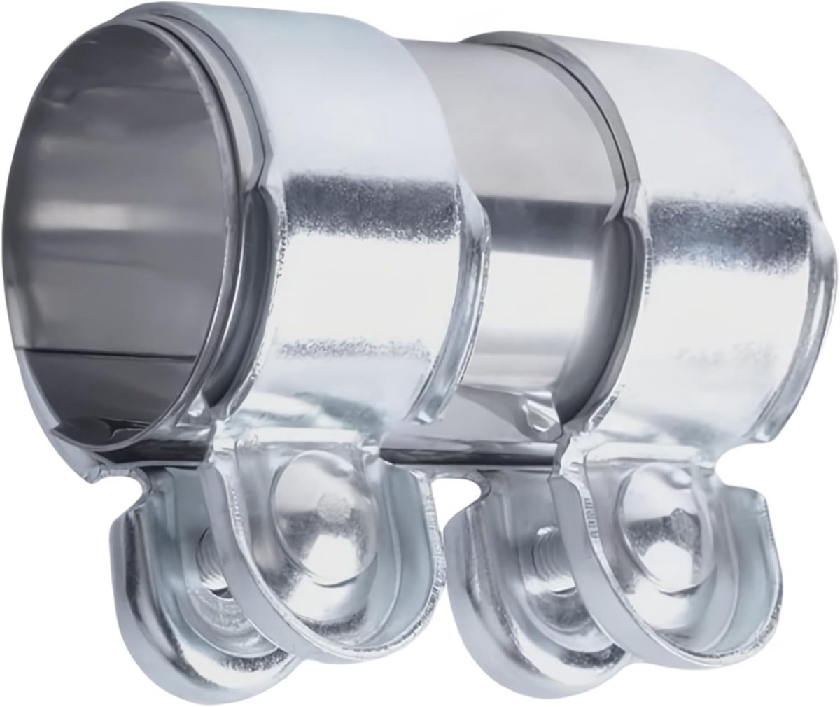 Exhaust Clamp, Stainless Steel, Pipe Connector Ø50 55 60 mm, Exhaust Clamps, Double Clamp, Exhaust System, Universal - ShopVlot