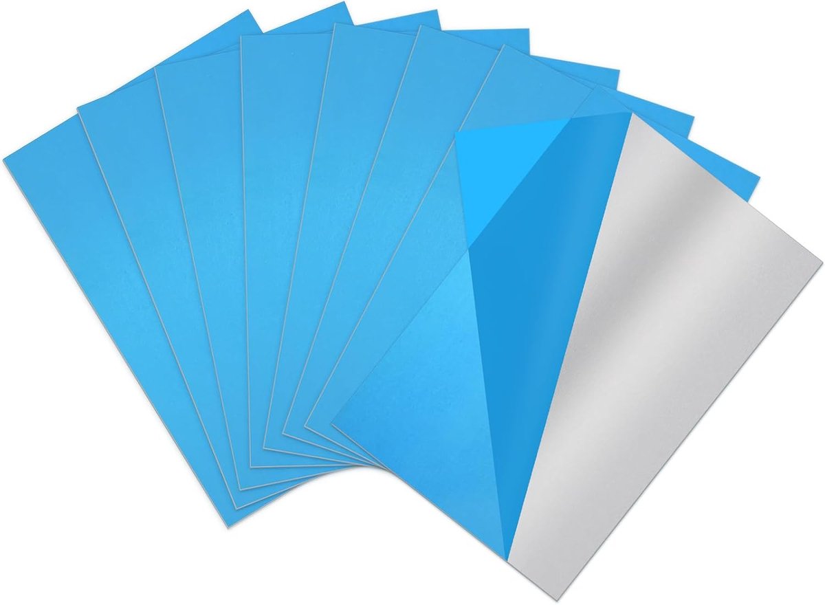8 stuks aluminium plaat, aluminiumplaat, 0,5 mm, 30 x 20 cm, aluminium plaat met beschermfolie, plaat, aluminiumplaat - ShopVlot